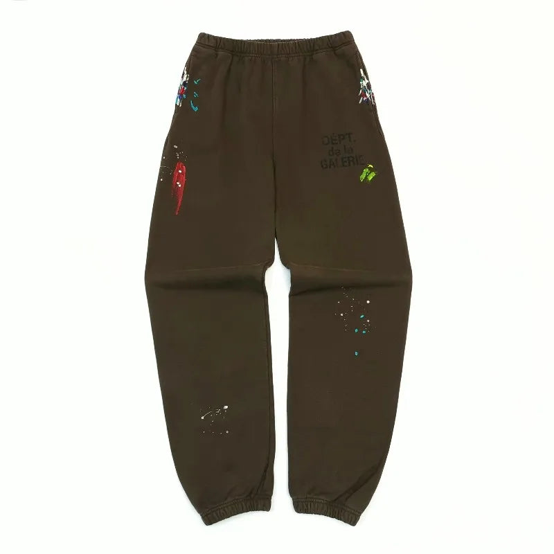 YKRON Hand-Drawn Letter Print Casual Sweatpants