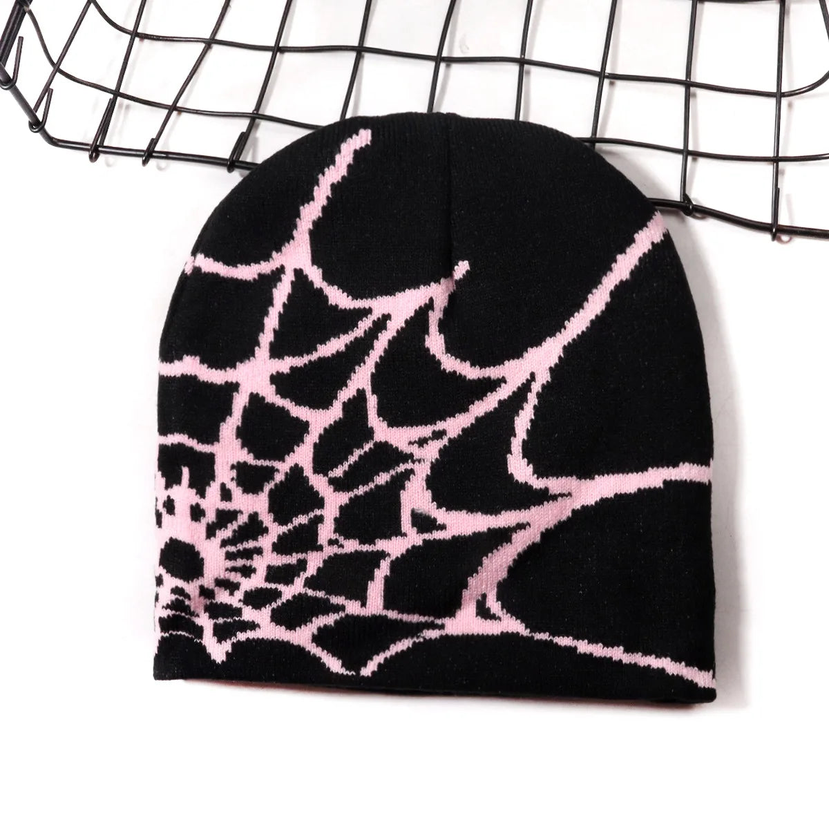YKRON Spider Web Knit Y2K Beanie