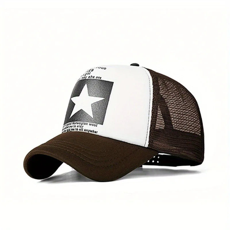 YKRON Five Star Print Dad Hat
