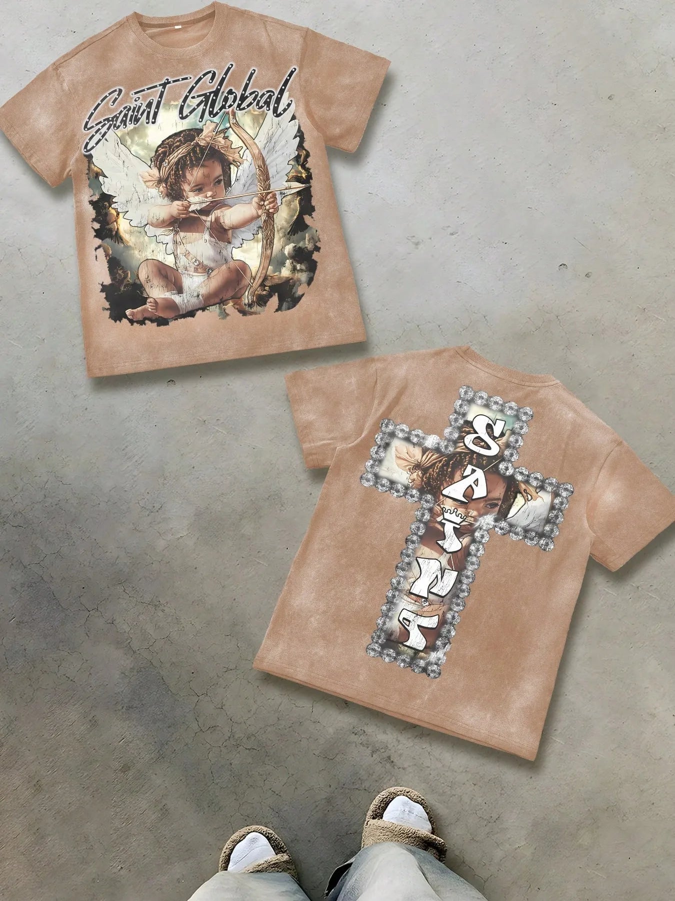 YKRON 3D Angel Print Summer Tee