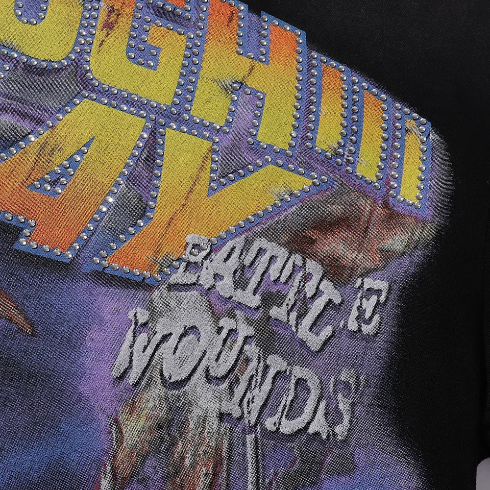 YKRON Rough Play Diamond Short Sleeve Oversized Tee