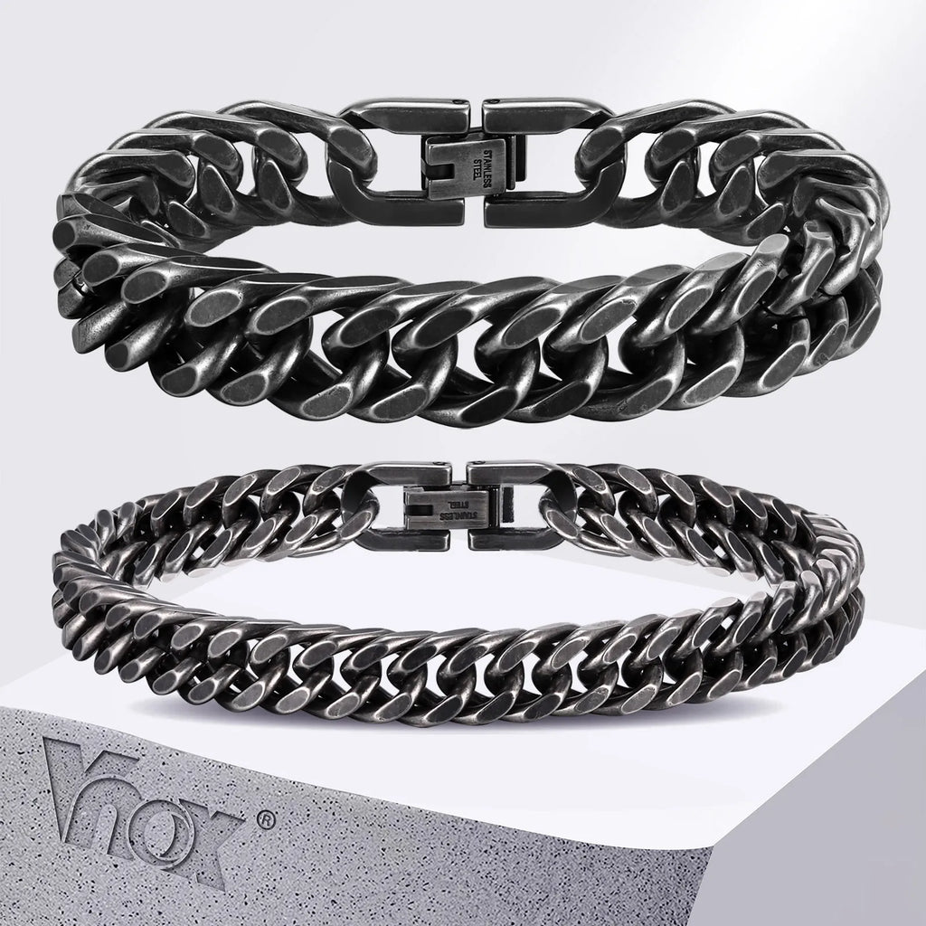 YKRON Heavy Cuban Stainless Steel Bracelet