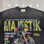 YKRON Majestik Rhinestone Print Hip Hop Tee