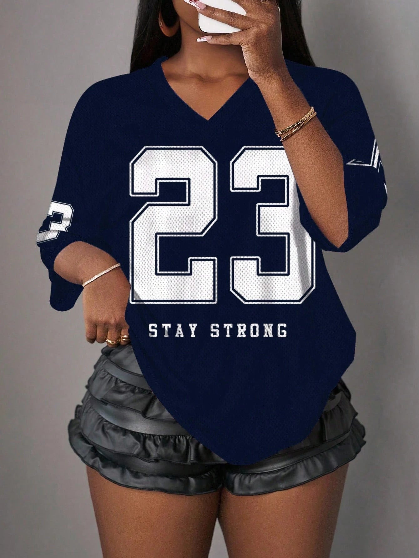 YKRON NO.23 Minimalist Y2K Basketball Jersey Tee