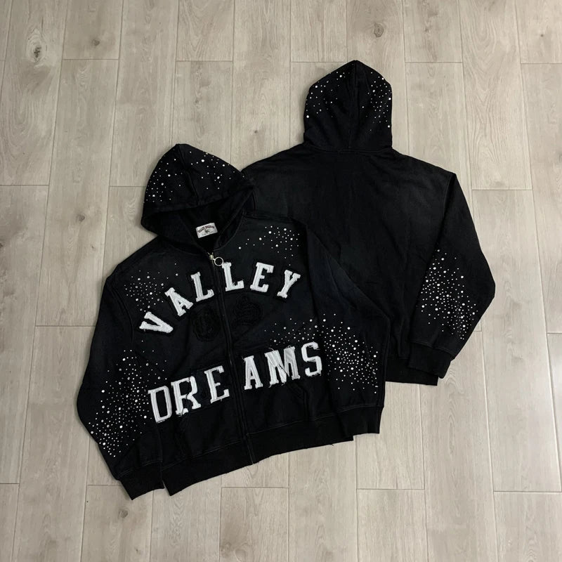 YKRON Vale Washed Ripped Knit Crewneck Sweater