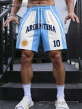YKRON Argentina Stripe Beach Shorts