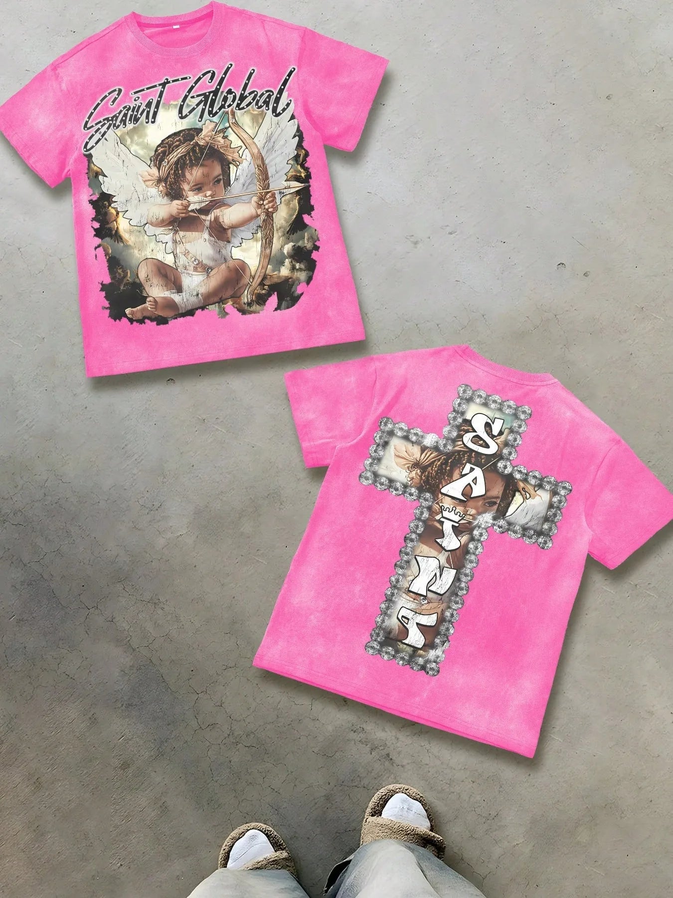 YKRON 3D Angel Print Summer Tee