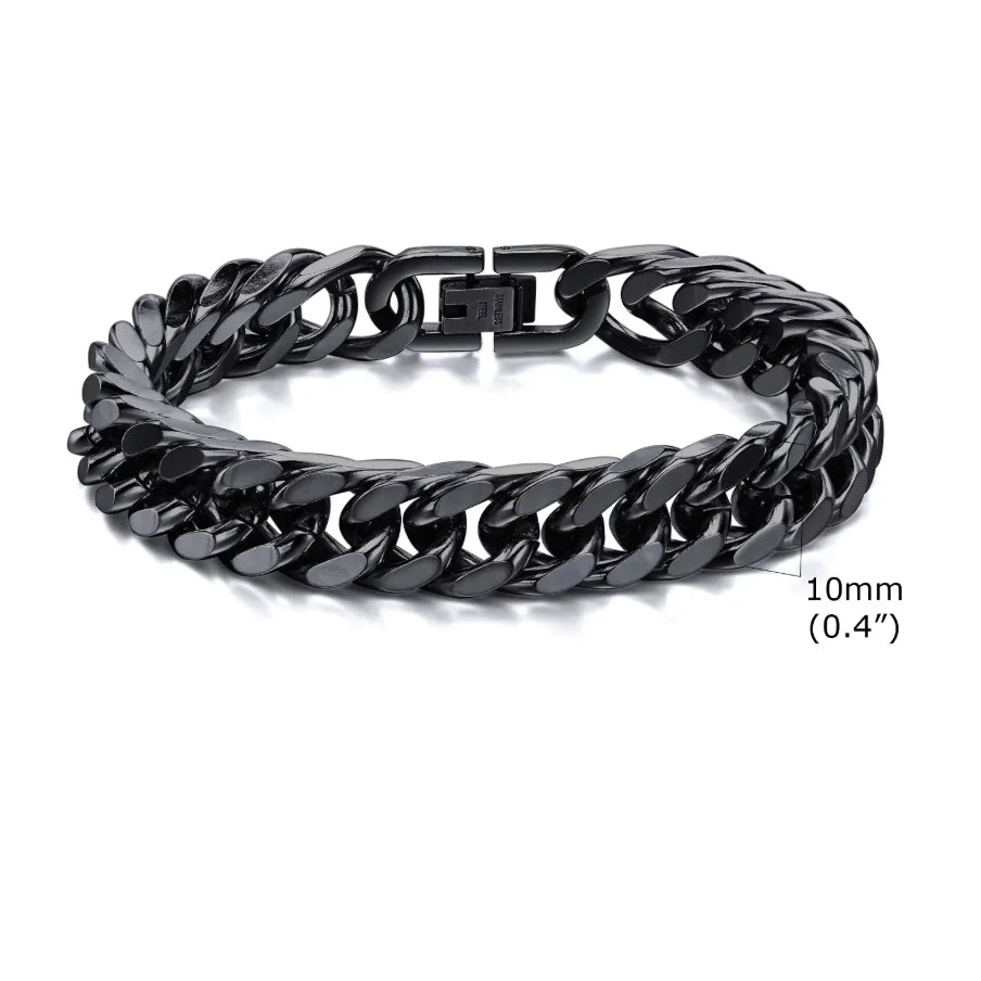 YKRON Heavy Cuban Stainless Steel Bracelet