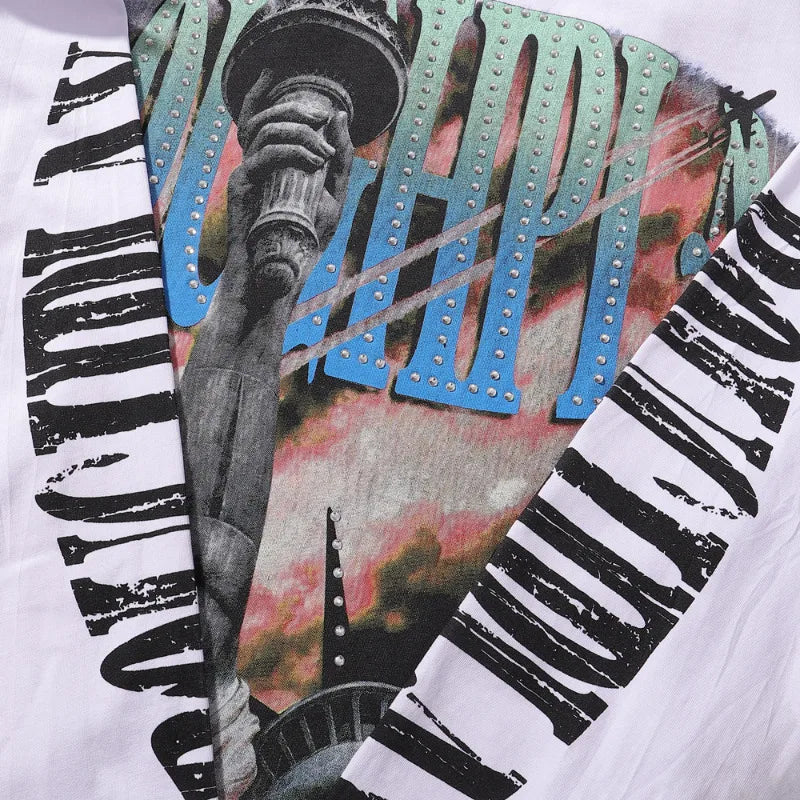 YKRON Rough Play Diamond Long Sleeve Oversized Tee