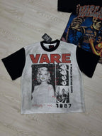 YKRON Rhinestone Letter Hip Hop Oversized Tee