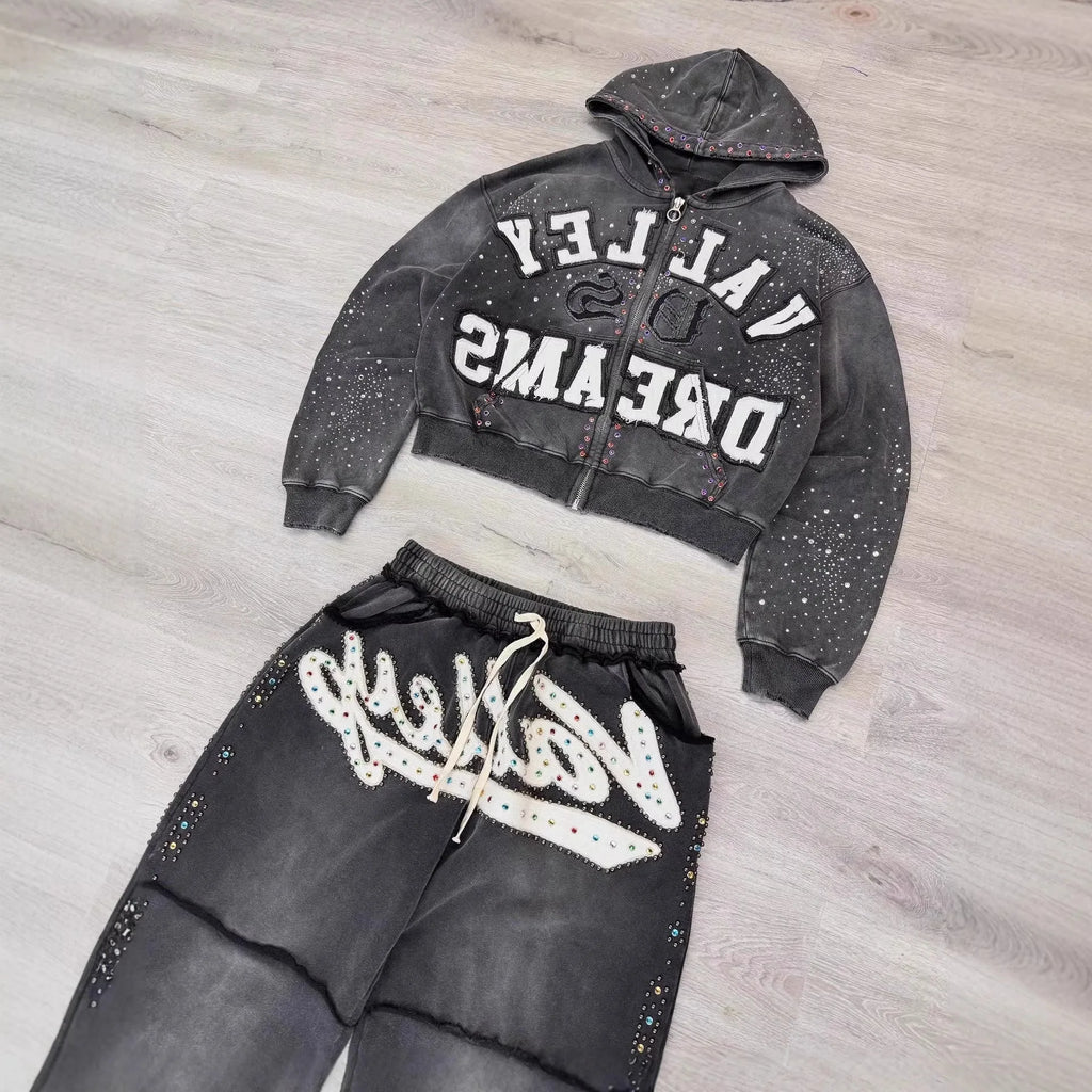 YKRON Valley Dreams Dark Style Oversized Hoodie