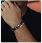 YKRON Heavy Cuban Stainless Steel Bracelet