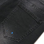 YKRON Y2K Ripped Slim Fit Black Jeans