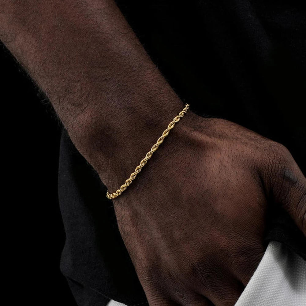 YKRON Iced Prong Cuban Chain Bracelet
