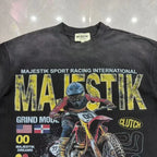 YKRON Majestik Rhinestone Print Hip Hop Tee