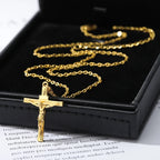 YKRON Jesus Cross Stainless Steel Choker Necklace
