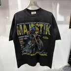 YKRON Majestik Rhinestone Print Hip Hop Tee