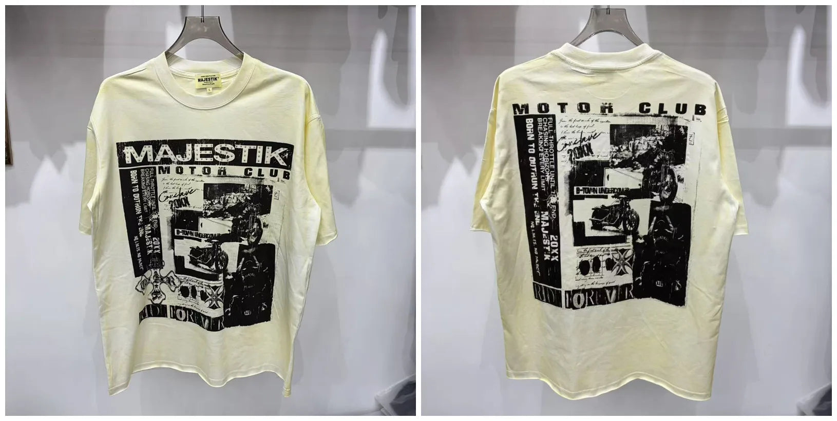 YKRON Majestik Rhinestone Print Hip Hop Tee