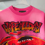 YKRON Rhinestone Diamond Baggy Streetwear Tee