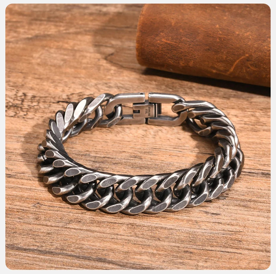 YKRON Heavy Cuban Stainless Steel Bracelet