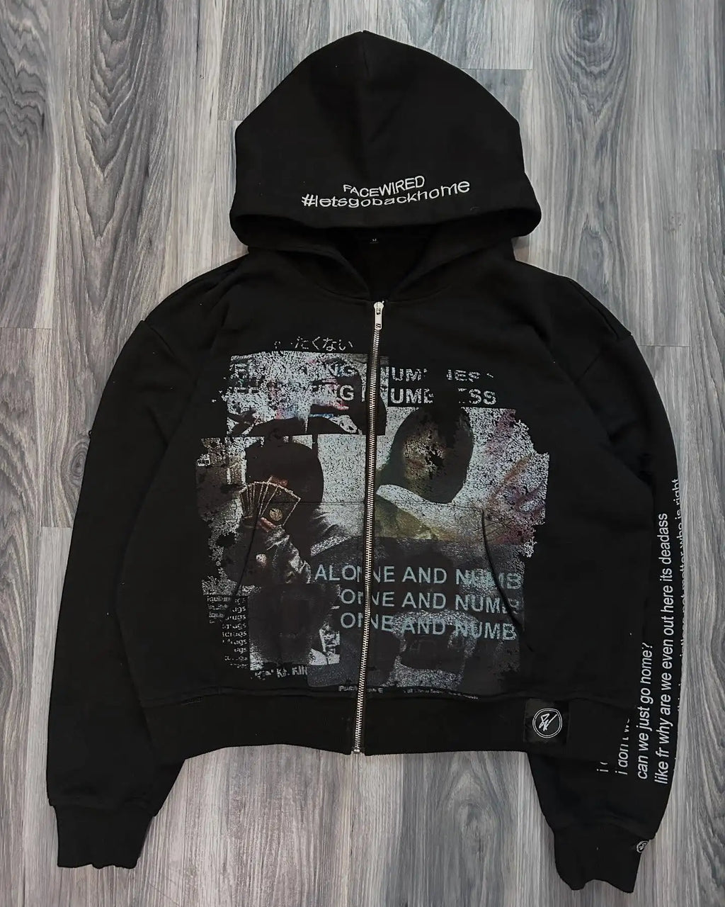 YKRON Harajuku Gothic Oversized Hoodie