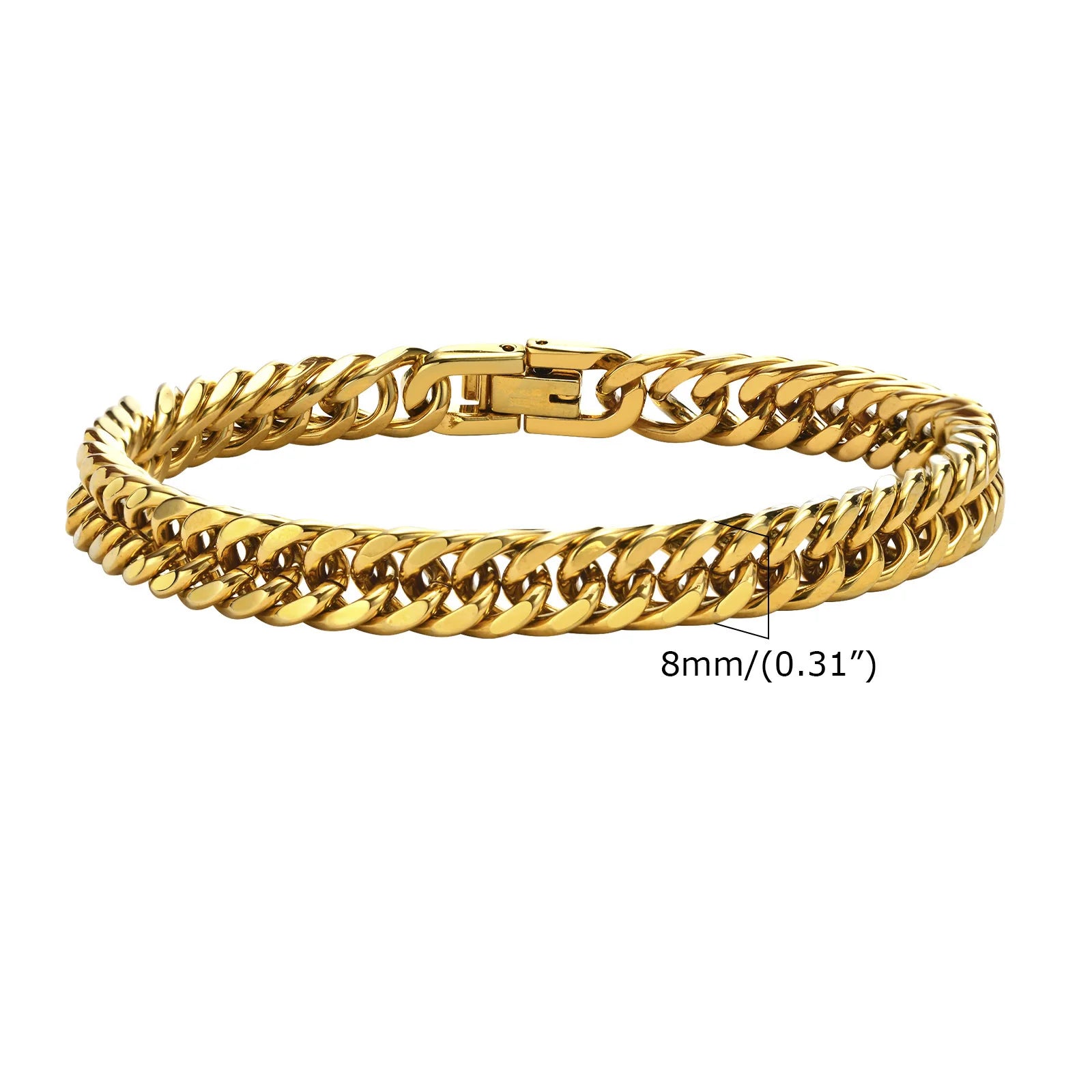 YKRON Heavy Cuban Stainless Steel Bracelet