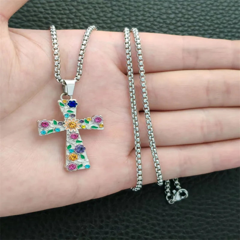 YKRON Retro Gothic Cross Hip Hop Necklace