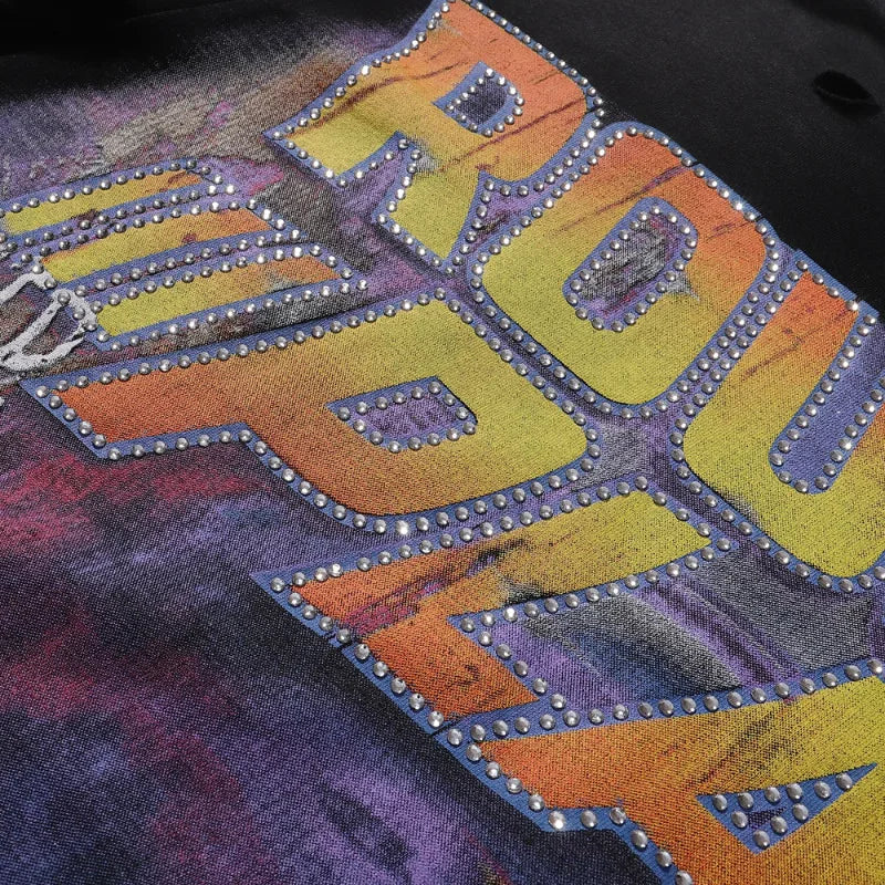 YKRON Rough Play Diamond Short Sleeve Oversized Tee
