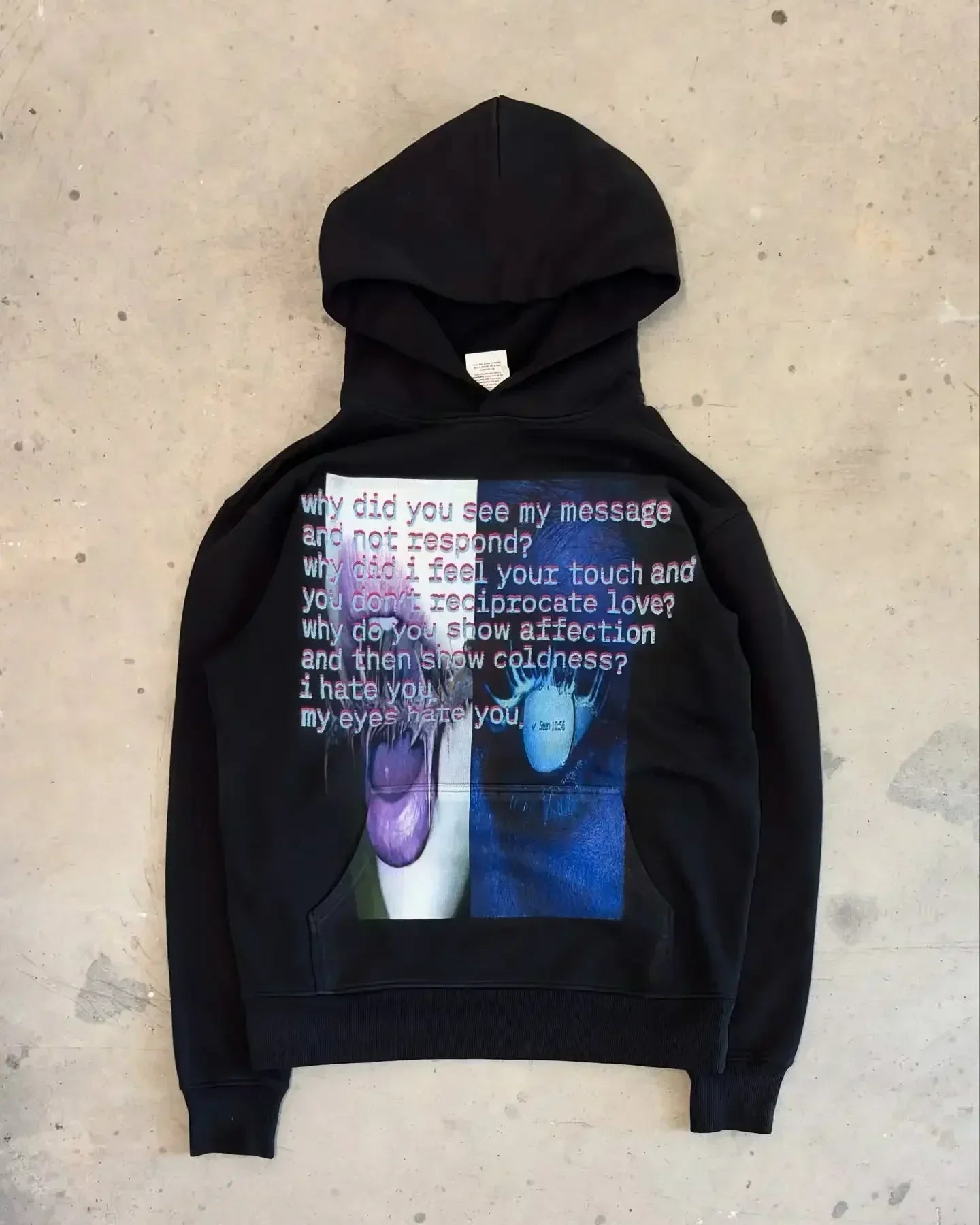 YKRON Harajuku Gothic Oversized Hoodie