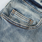 YKRON Retro Light Blue Y2K Hip Hop Jeans