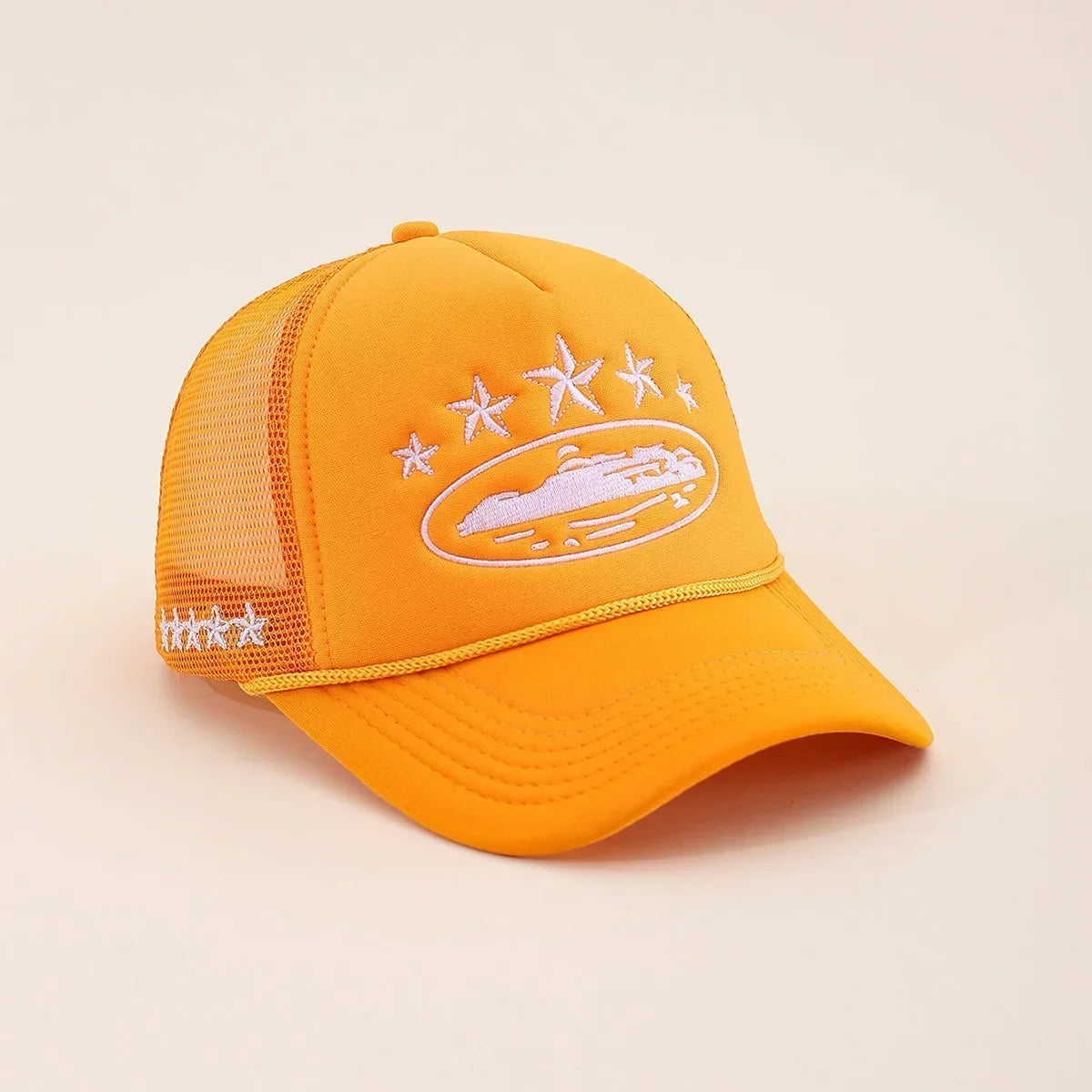 YKRON Embroidered Five Star Trucker Hat