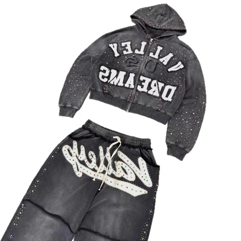 YKRON Valley Dreams Dark Style Oversized Hoodie