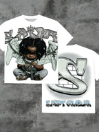 YKRON Angel Print Breathable Street Tee