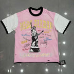 YKRON Rhinestone Letter Hip Hop Oversized Tee
