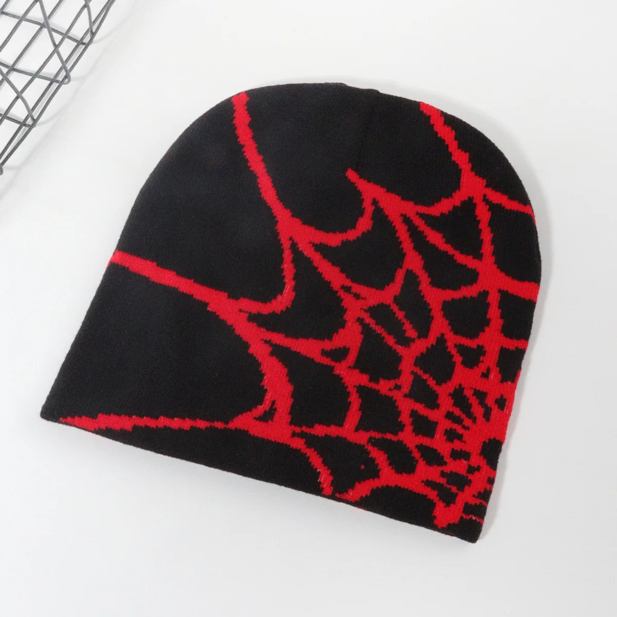 YKRON Spider Web Knit Y2K Beanie