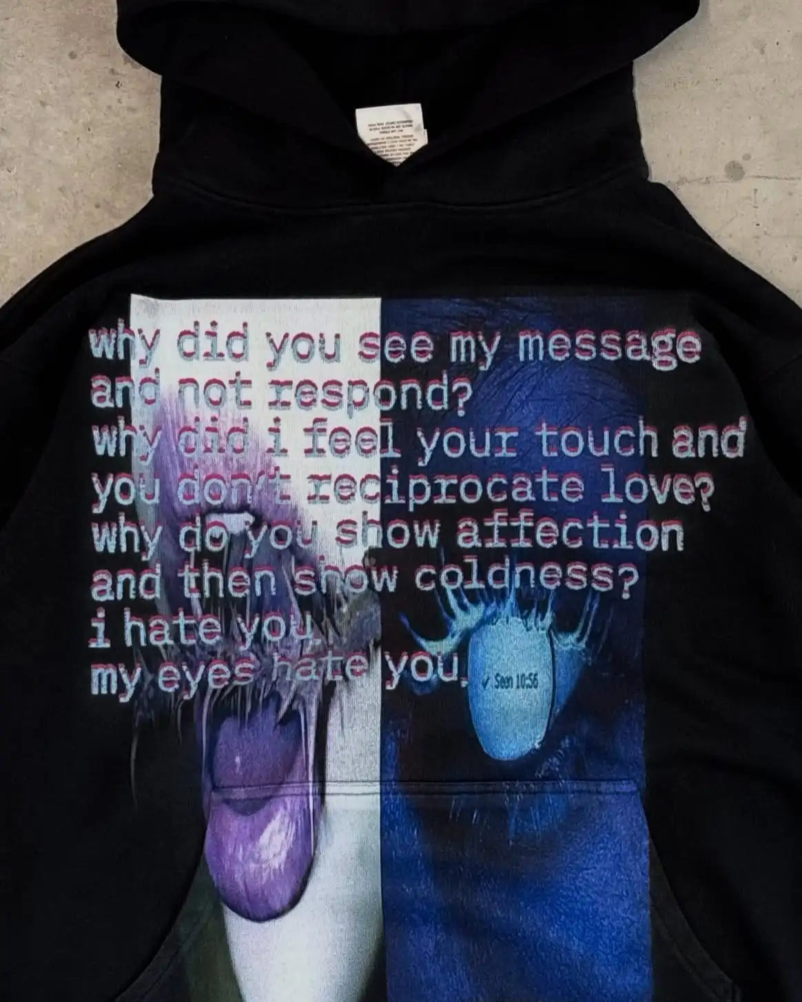 YKRON Harajuku Gothic Oversized Hoodie
