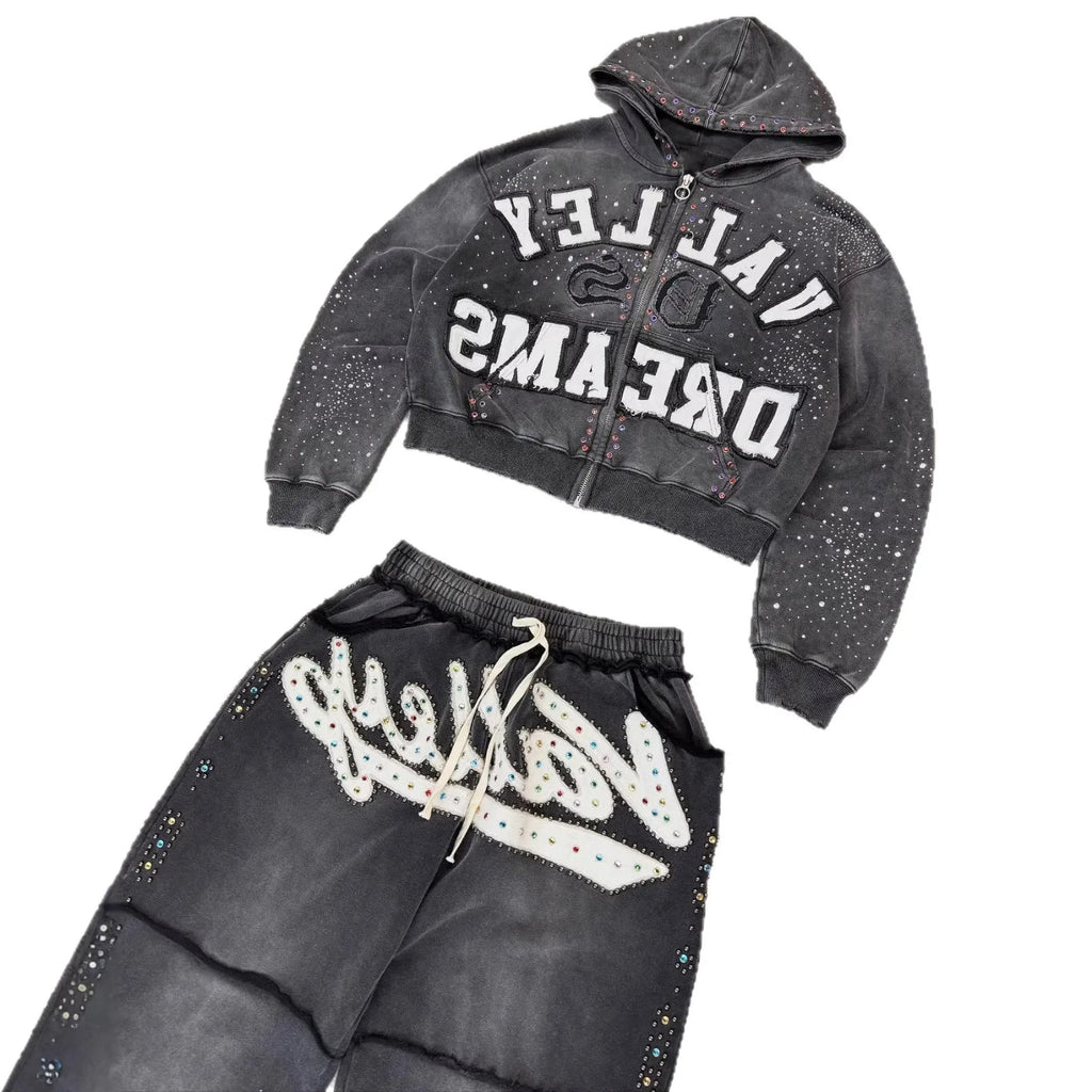 YKRON Valley Dreams Dark Style Oversized Hoodie