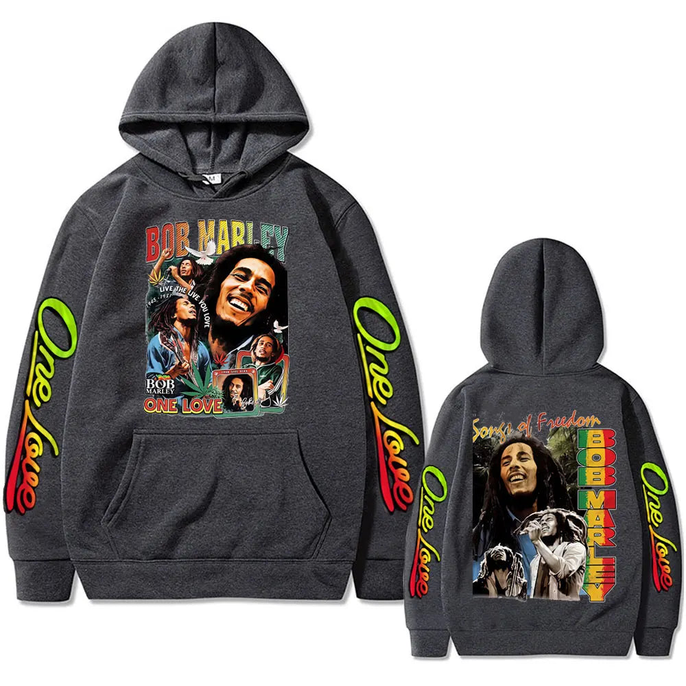 YKRON Bob Marley One Love Oversized Hoodie