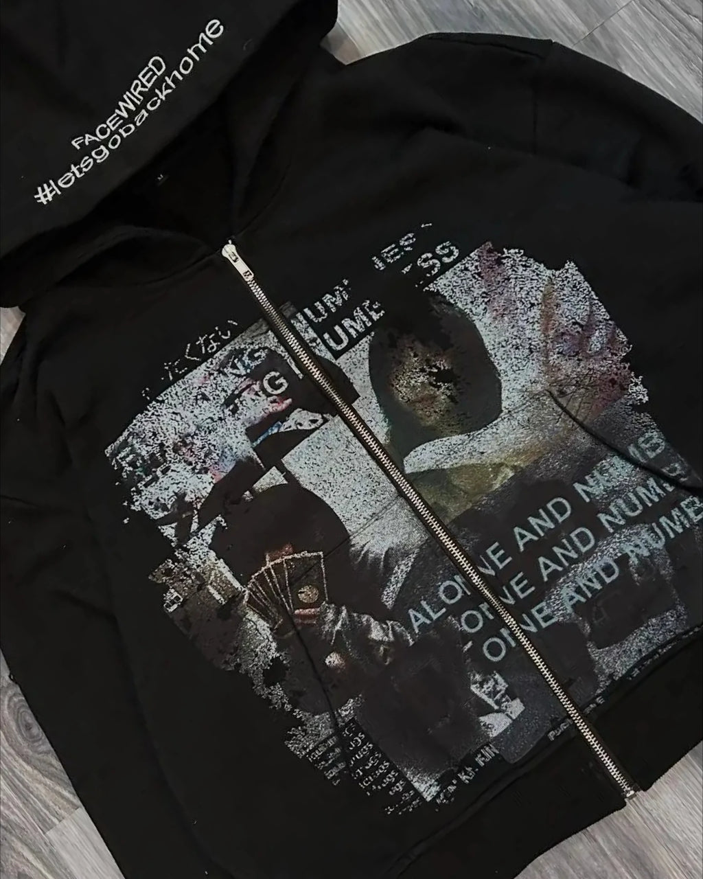 YKRON Harajuku Gothic Oversized Hoodie