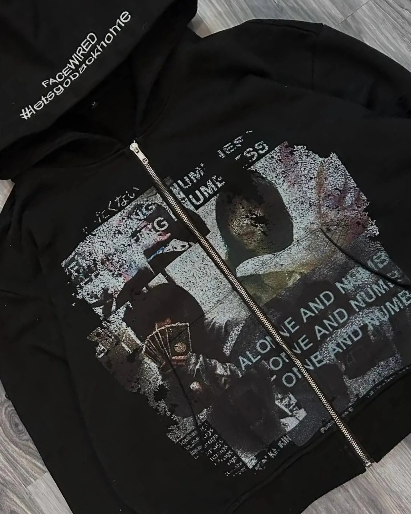 YKRON Harajuku Gothic Oversized Hoodie