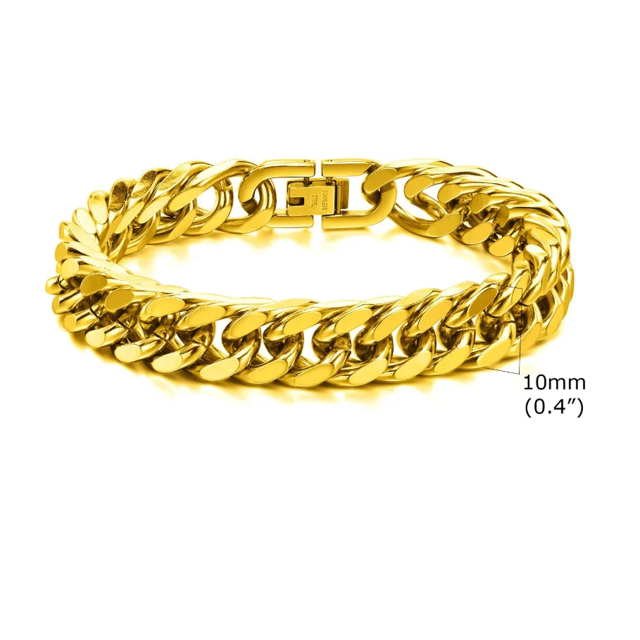 YKRON Heavy Cuban Stainless Steel Bracelet