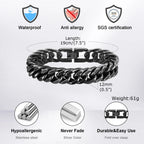 YKRON Heavy Cuban Stainless Steel Bracelet