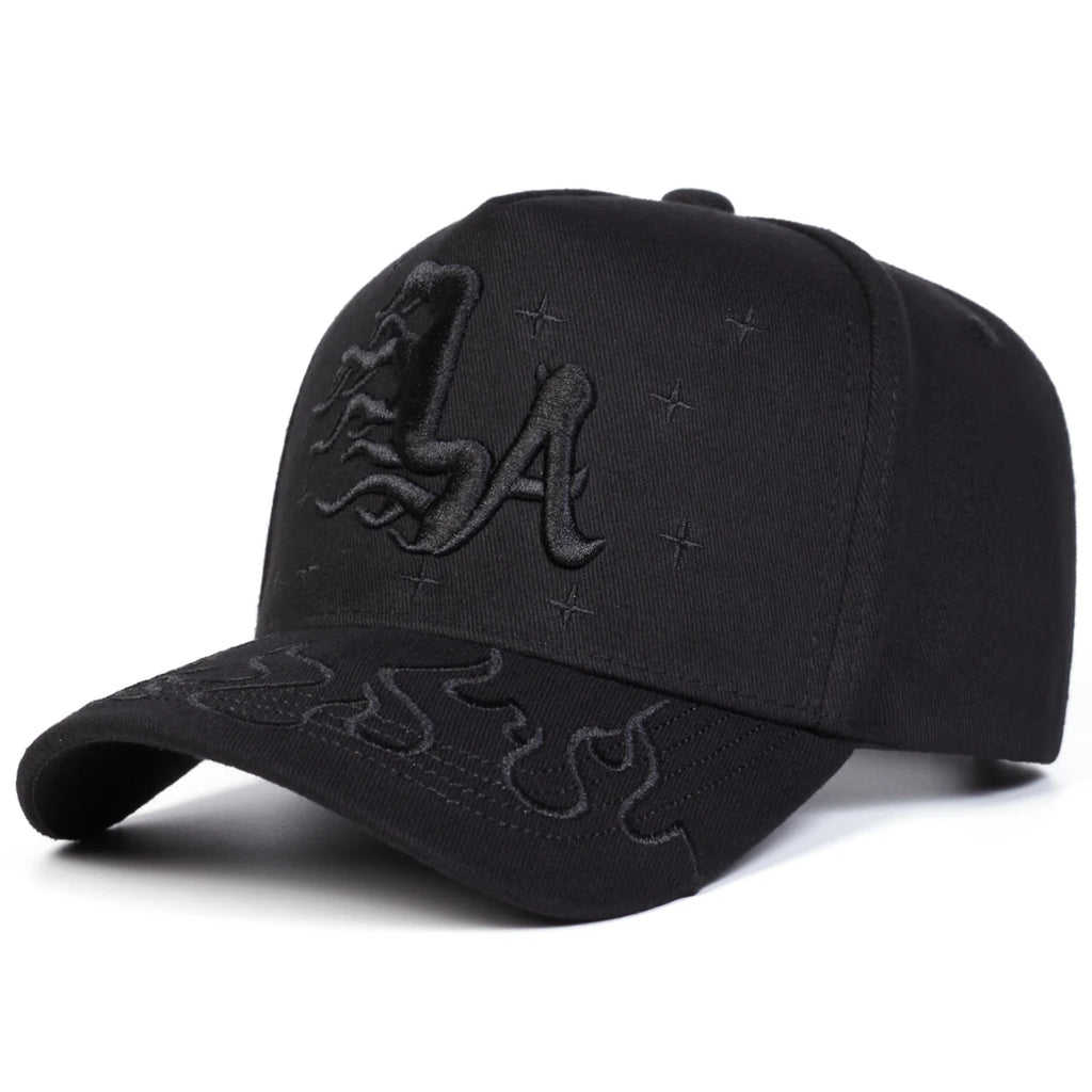YKRON LA Flame Star Embroidery Cap