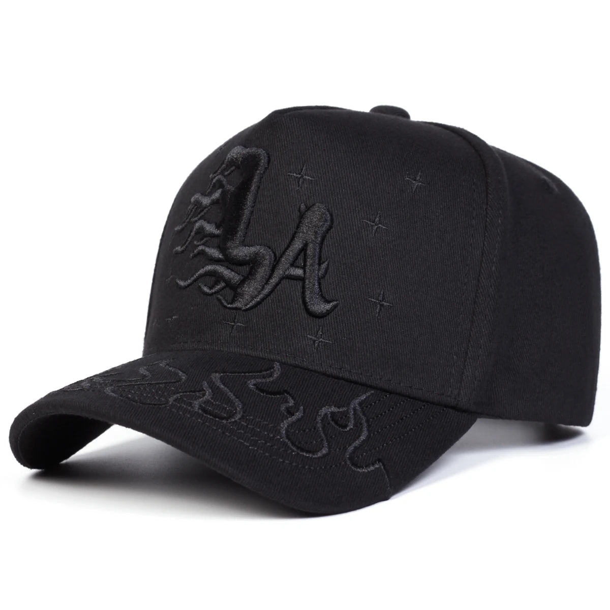 YKRON LA Flame Star Embroidery Cap
