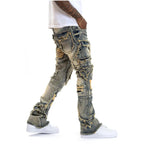 YKRON Ripped Stacked Skinny Jeans