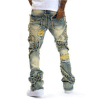 YKRON Ripped Stacked Skinny Jeans