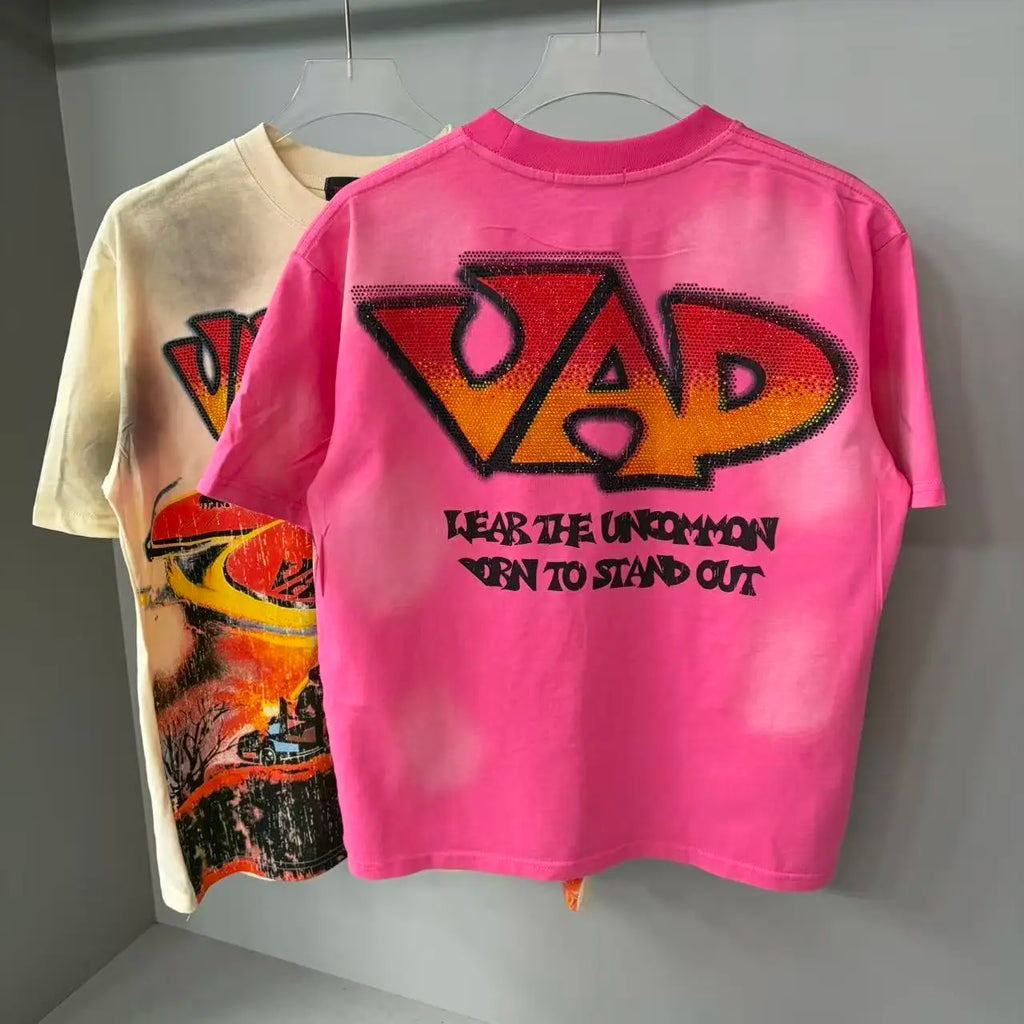 YKRON Rhinestone Diamond Baggy Streetwear Tee