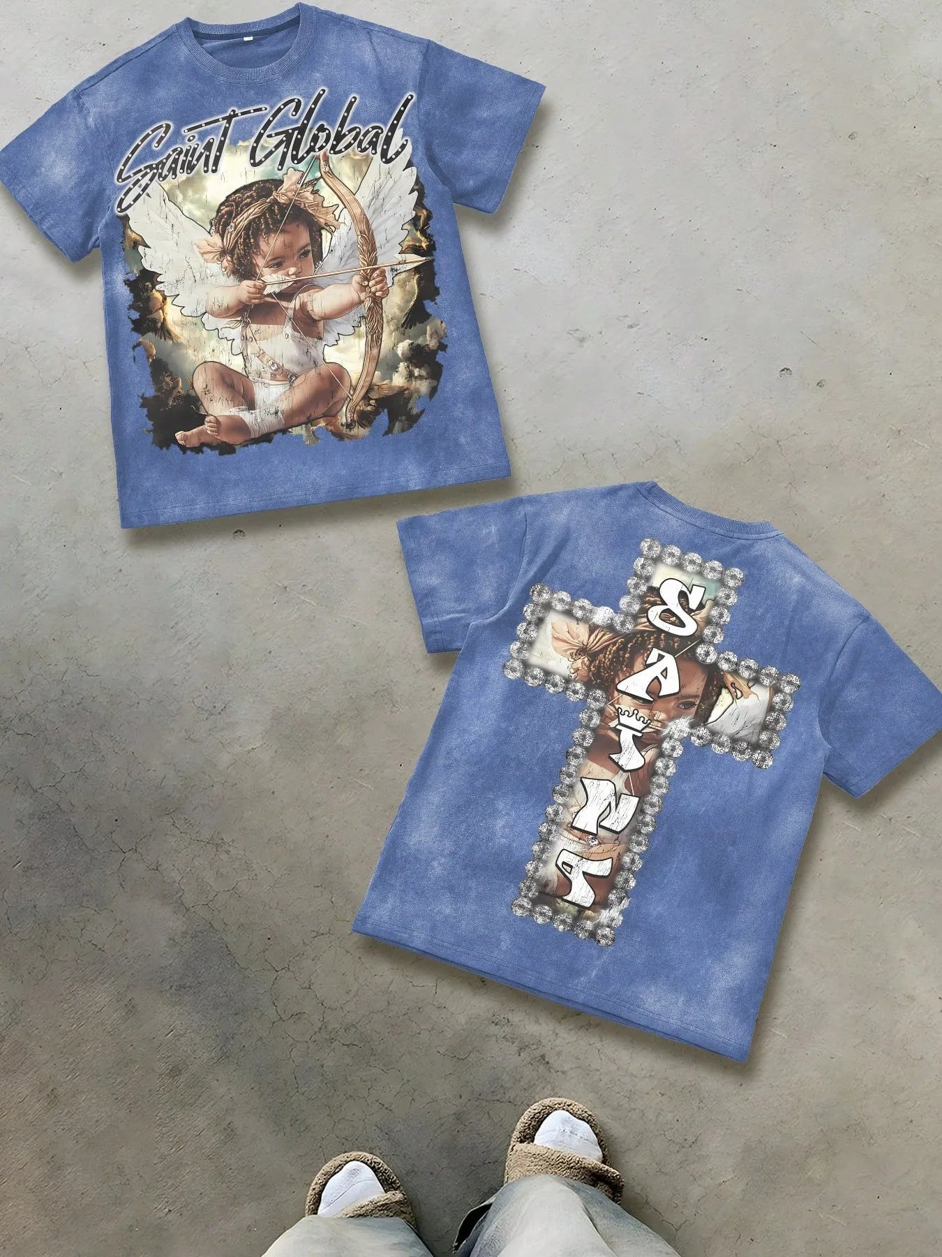 YKRON 3D Angel Print Summer Tee