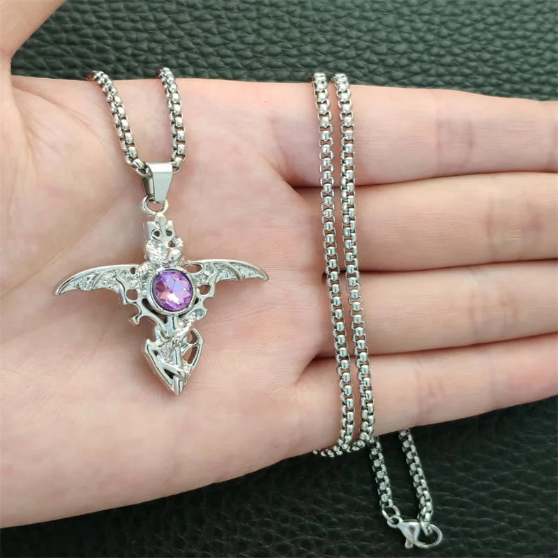 YKRON Retro Gothic Cross Hip Hop Necklace