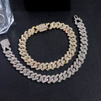 YKRON Iced Prong Cuban Chain Bracelet